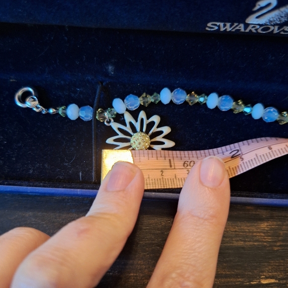 NWT Swarovski Blue Floral Bracelet - Picture 3 of 6